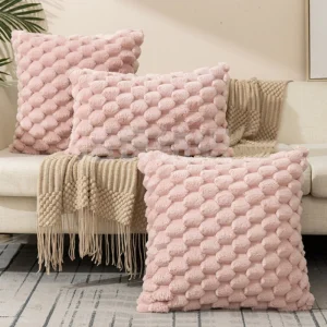 CloudLuxe – Zachte Marshmallow Kussenhoes met Luxe 3D Textuur