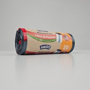Swirl Vuilniszakken 20 Liter | Fixeerband | LDPE | 40 My | 48×51 cm – 135 zakken