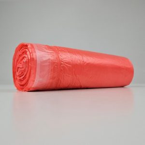 Rode Vuilniszakken 30 Liter | Trekband | HDPE | 17 My | 55×70 cm – 100 zakken