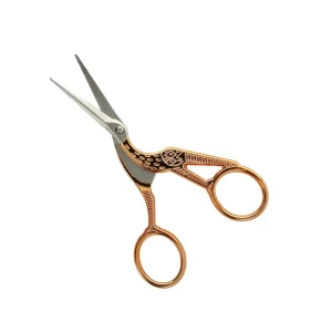 Borduurschaar ooievaar 11,5cm – rose-goud