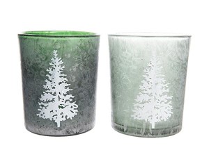 Kerst Theelichthouder Glas