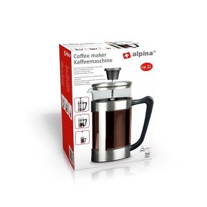 Alpina cafetiere glas/rvs l liter