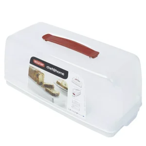 Curver Cakedoos rechthoek wit/transparant