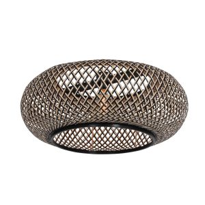 Hanglampkap modern ovaal | Ø 25 cm | naturel zwart