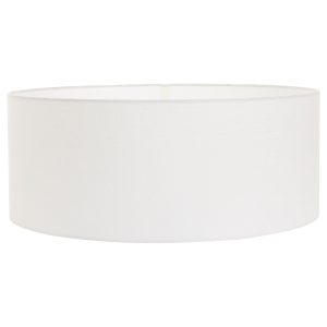 Lampenkap modern linnen | rond | E27 | 20 cm | wit