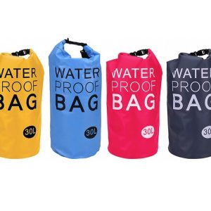 Sporttas 30liter waterdicht geel, roze, antaciet, blauw