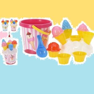 Strandemmer met ijsjes 17cm